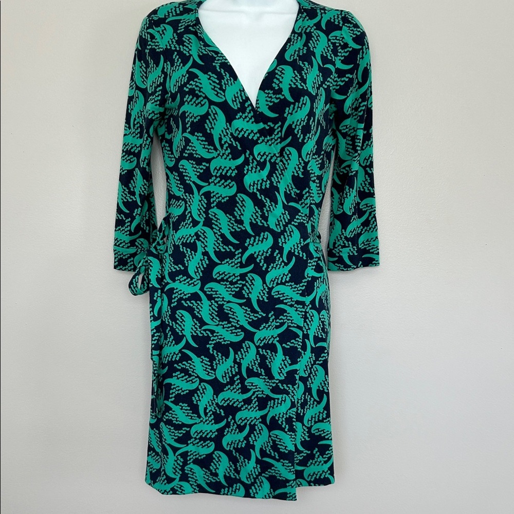 Diane Von Furstenberg New Julian Two Mini Wrap Dress